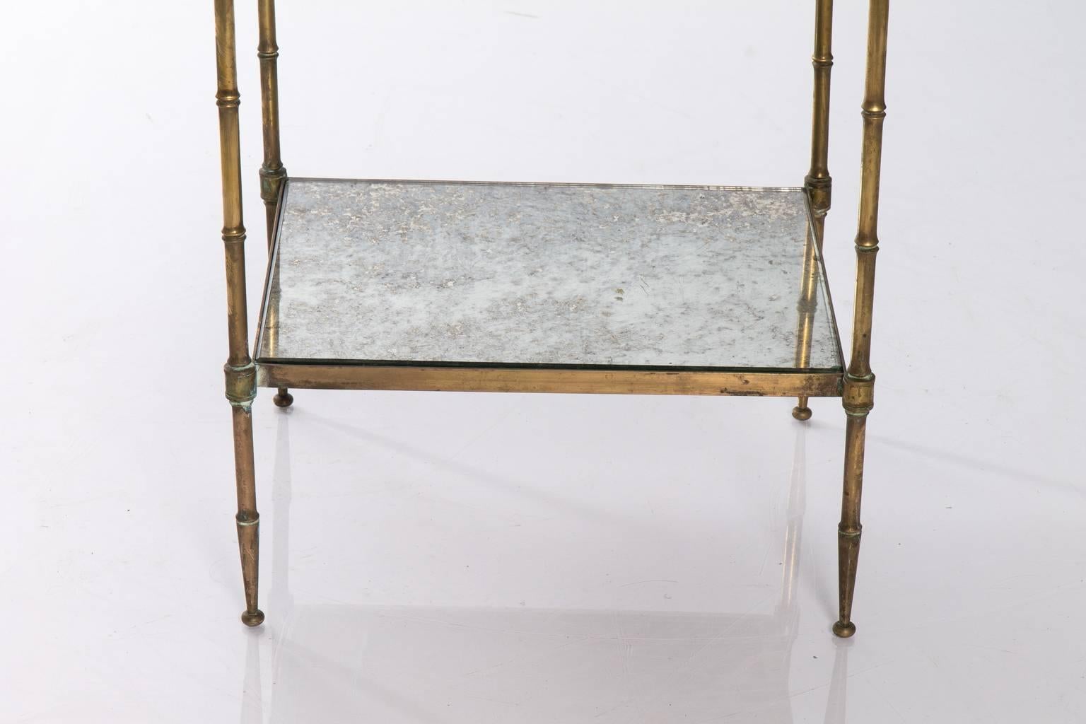 20th Century Petite Mirrored Side Table For Sale