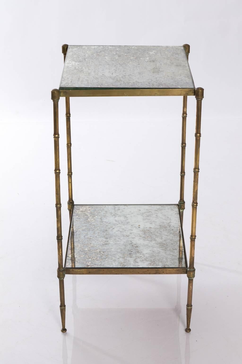 Petite Mirrored Side Table For Sale 5