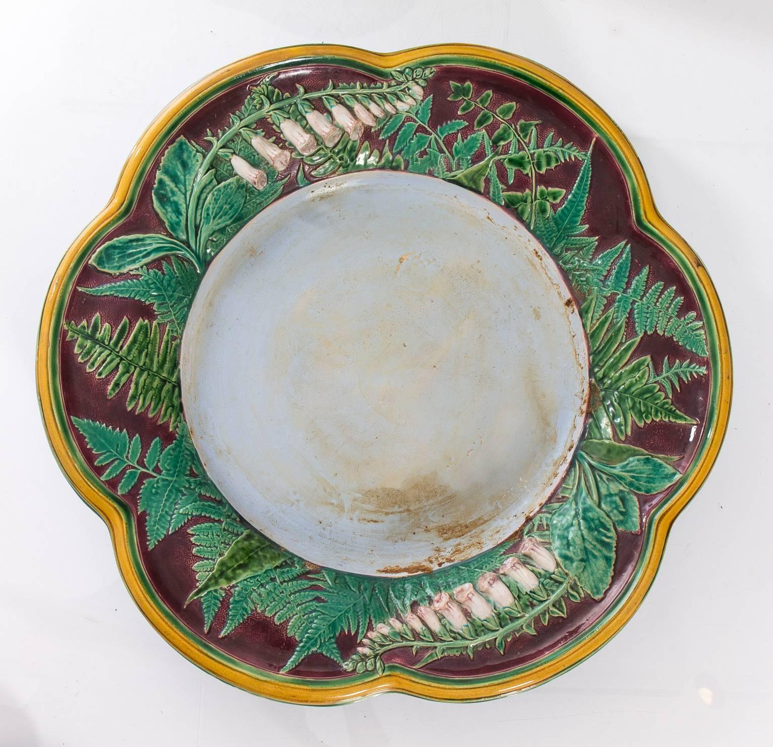 Minton Majolica Cache Pots and Saucers 3
