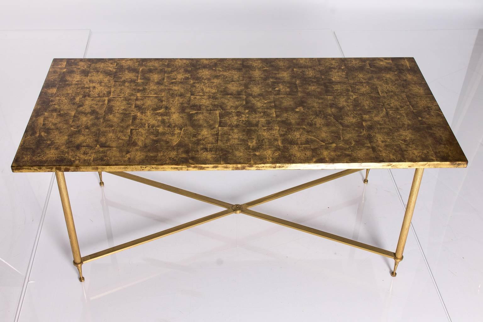 Verre Églomisé Coffee Table in the Style of Guy Lefevre 2