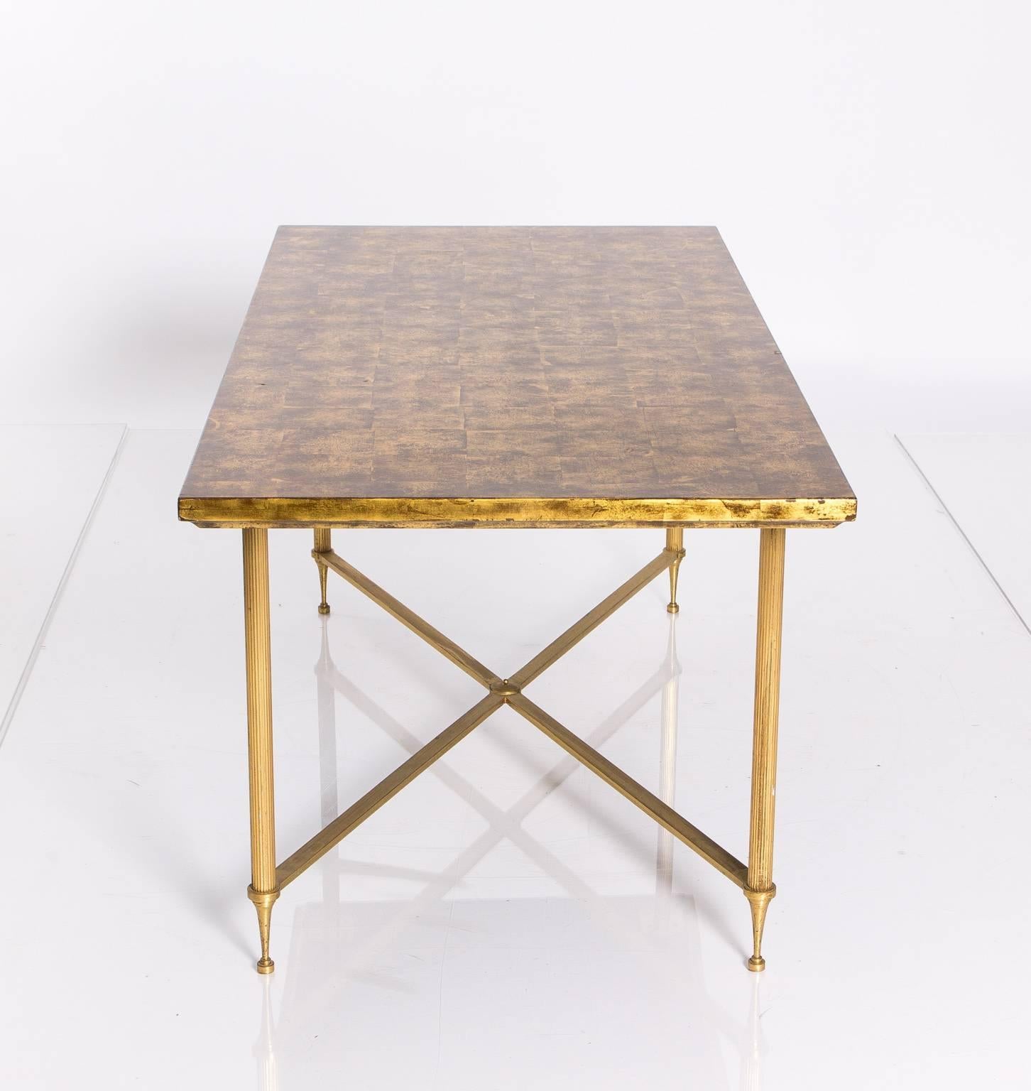 Verre Églomisé Coffee Table in the Style of Guy Lefevre 3