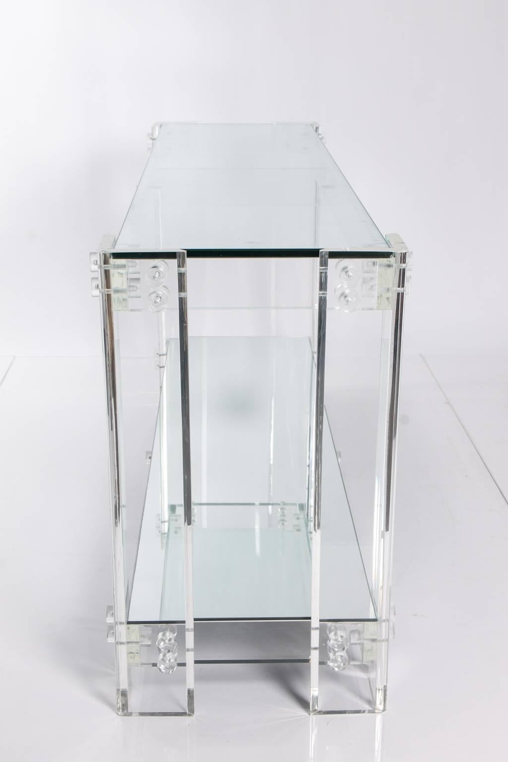 Lucite Console Table In Good Condition In Stamford, CT