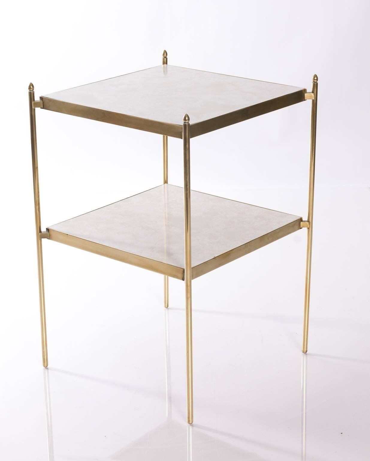 Tiered Brass Side Tables 2