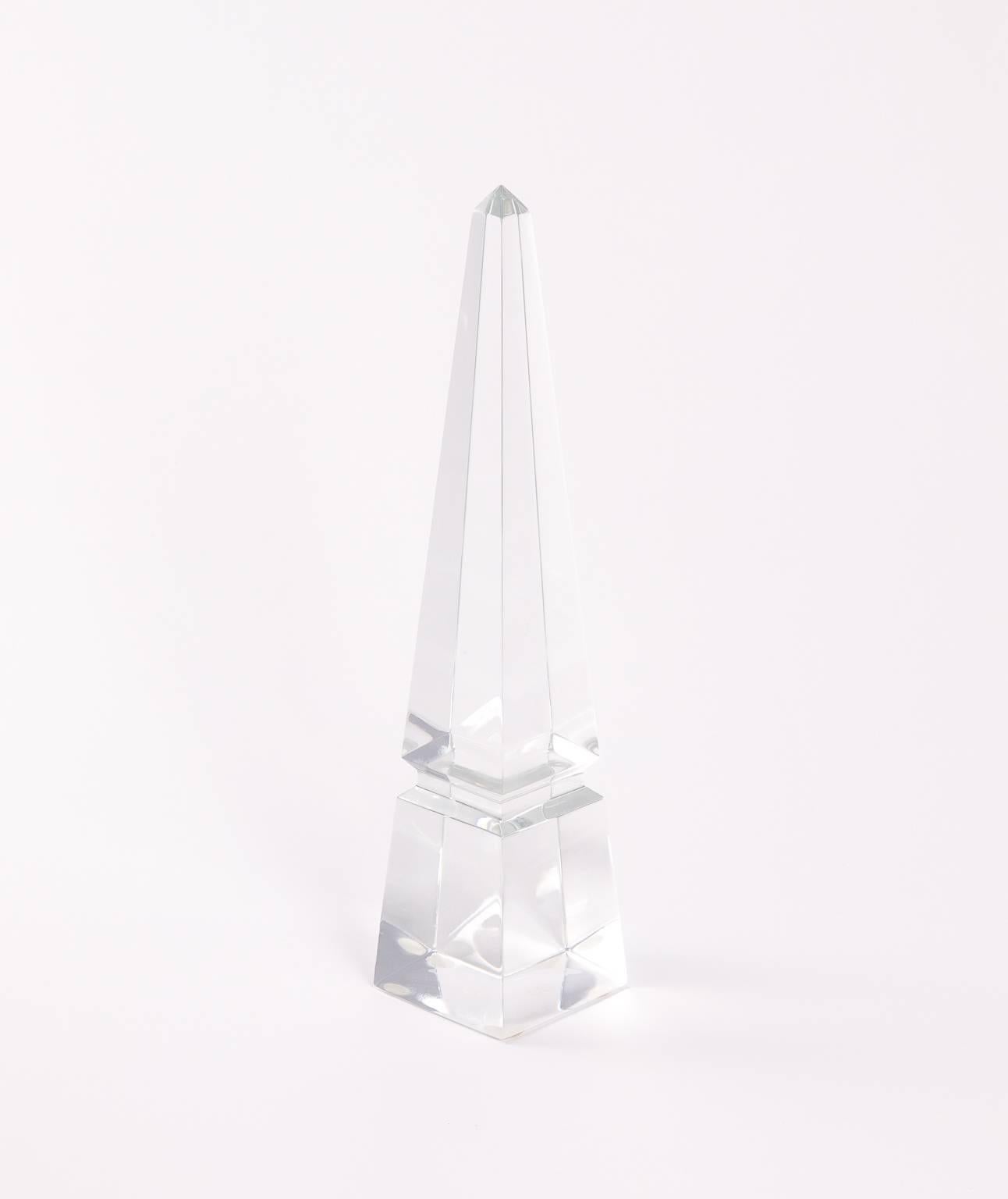 20th Century Baccarat Pyramid Obelisk