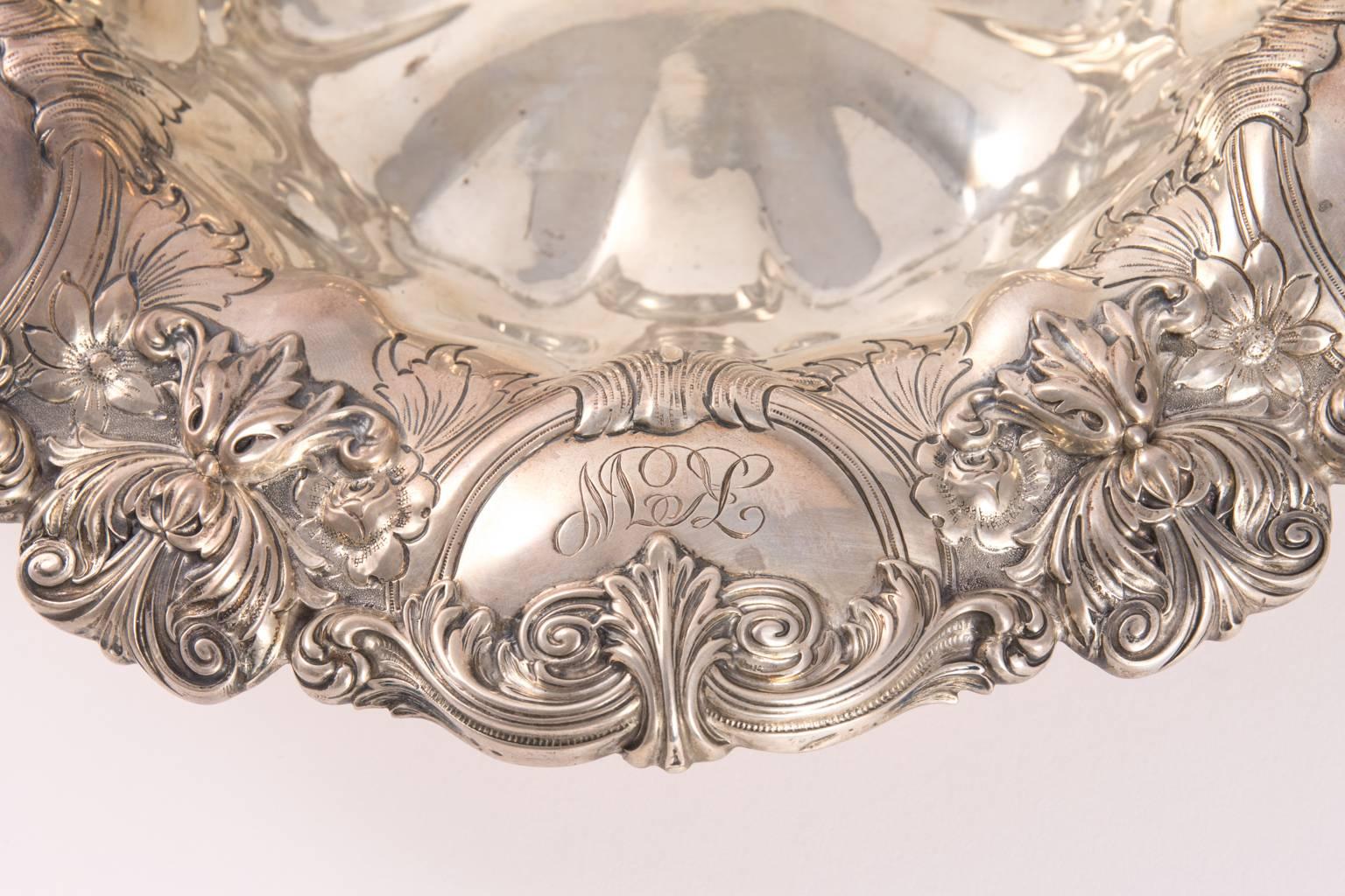 Late 19th Century Sterling Silver Gorham Ornate Bowl