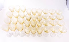 1930's Fostoria June Pattern Topaz Glass Set