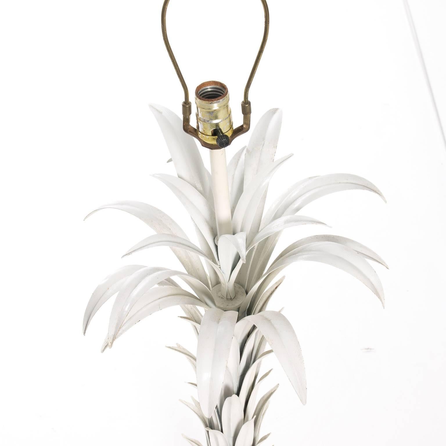 Palm Leaf Tole Lamp For Sale 1