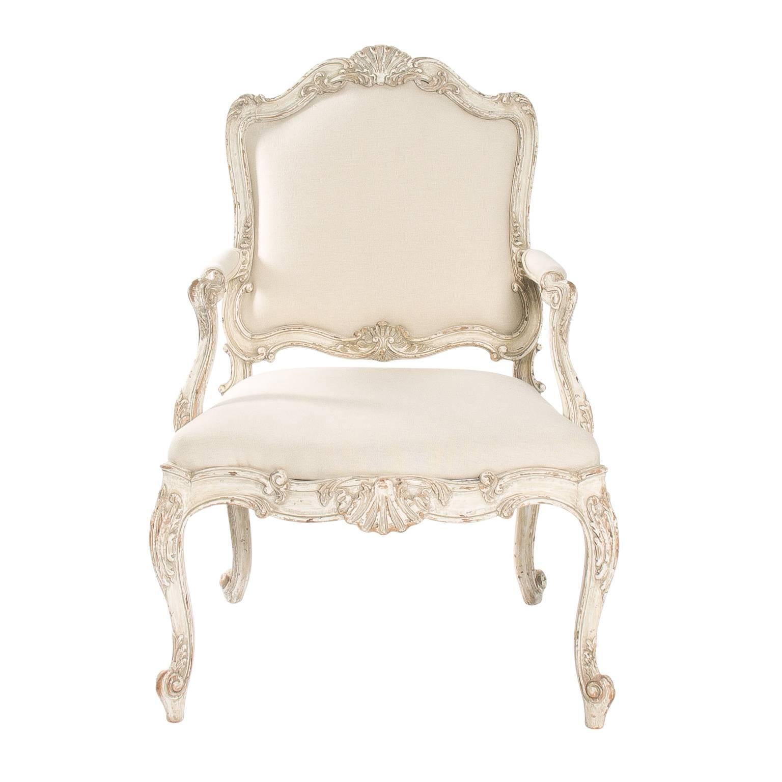 Early 20th century pair of Louis XV style bergère.
 