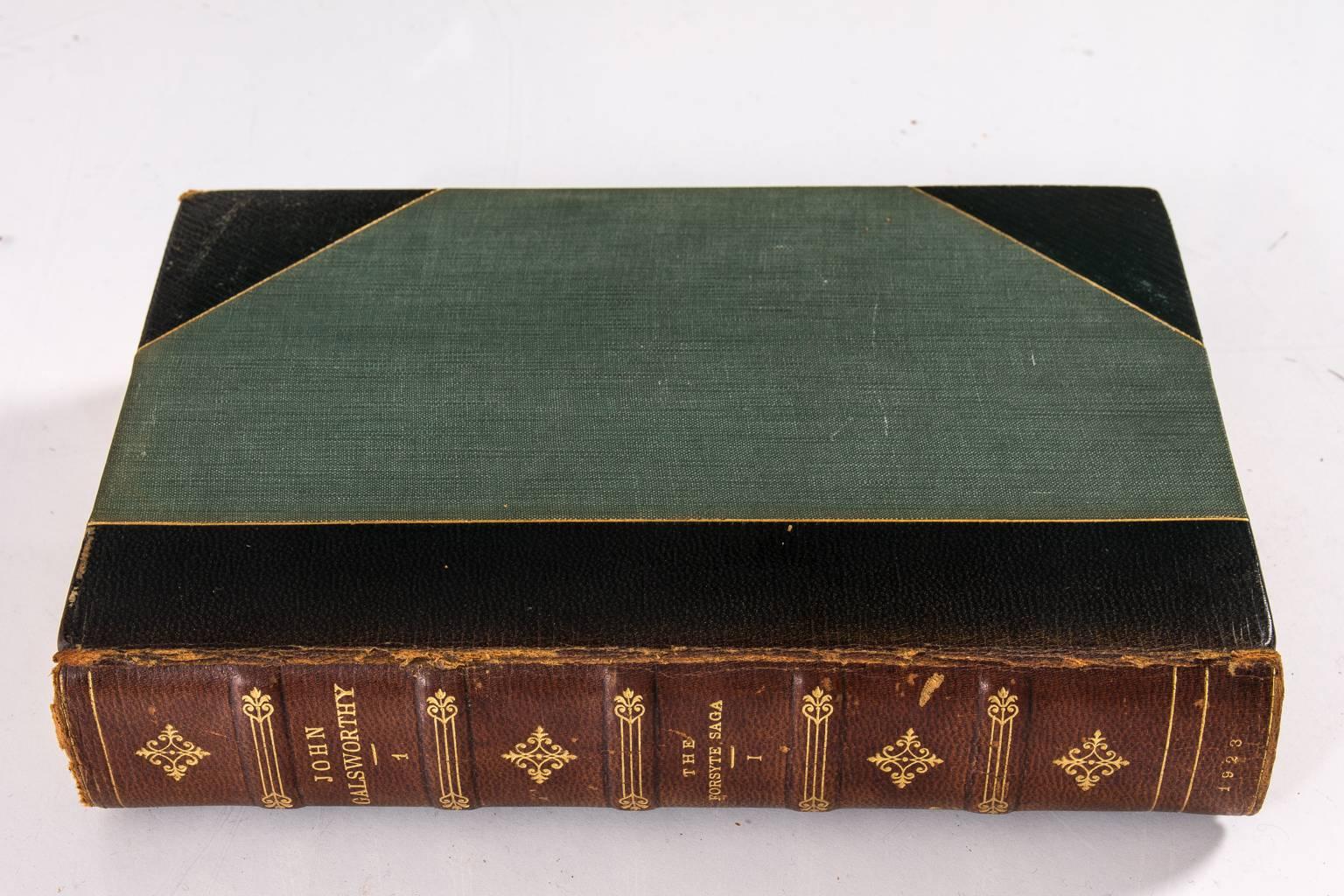 20th Century Leather Bound Works of Glasworthy 21 Volumes For Sale