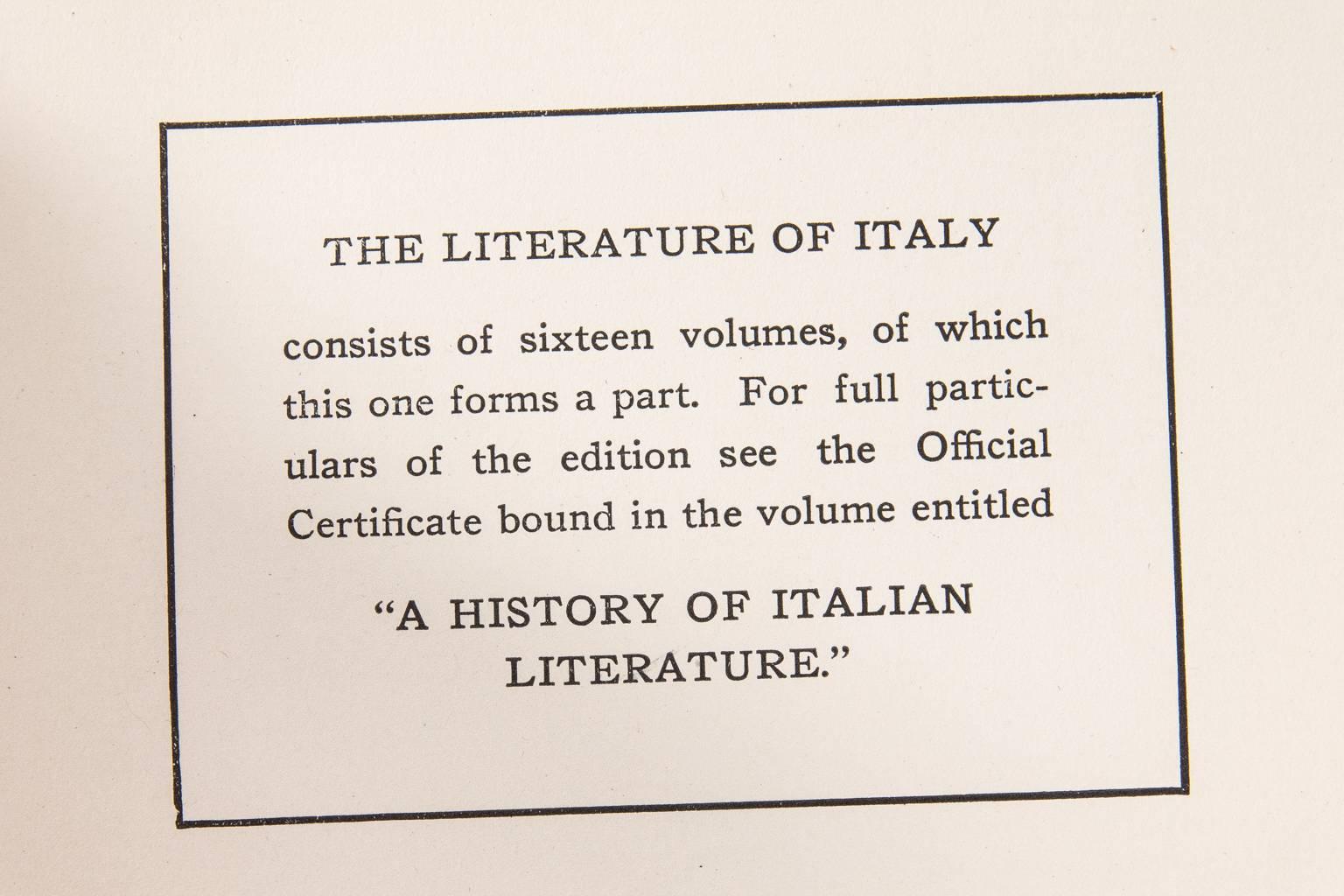 20th Century Literature of Italy 20 Volumes