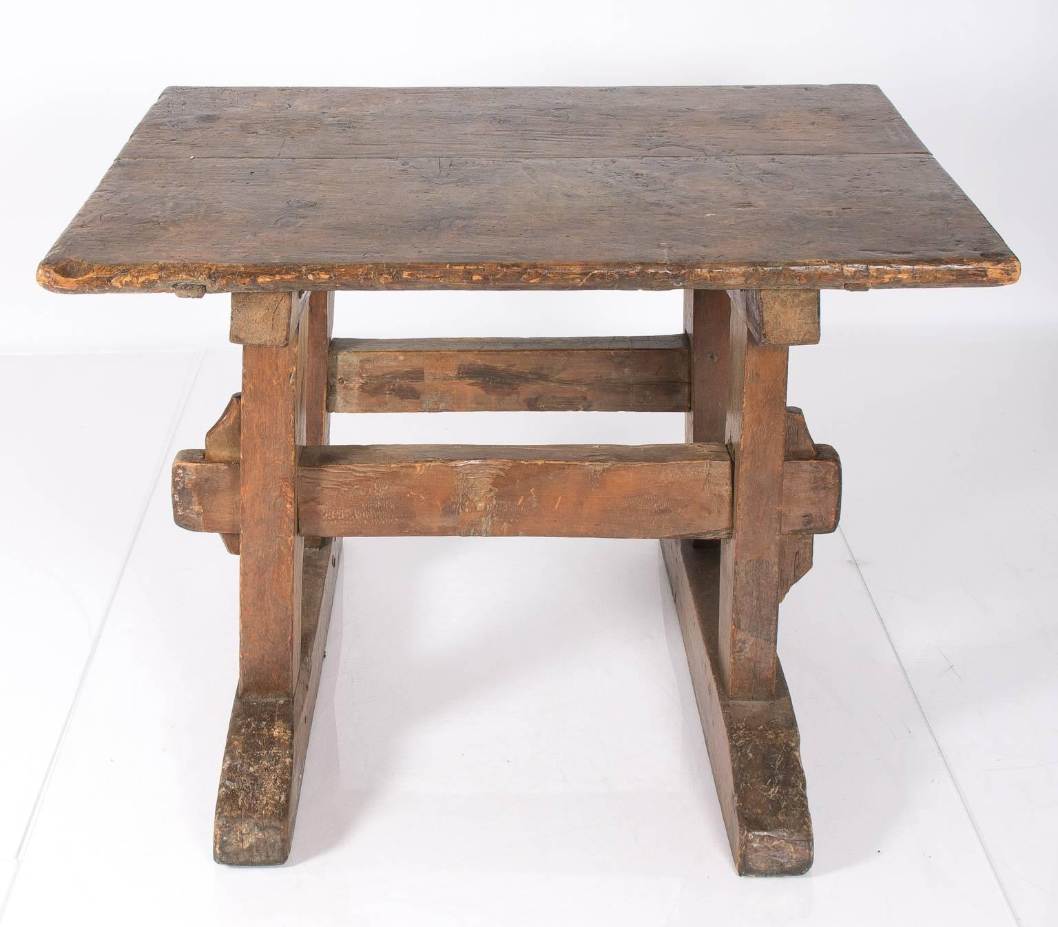 18th Century Italian Walnut Trestle Table 2