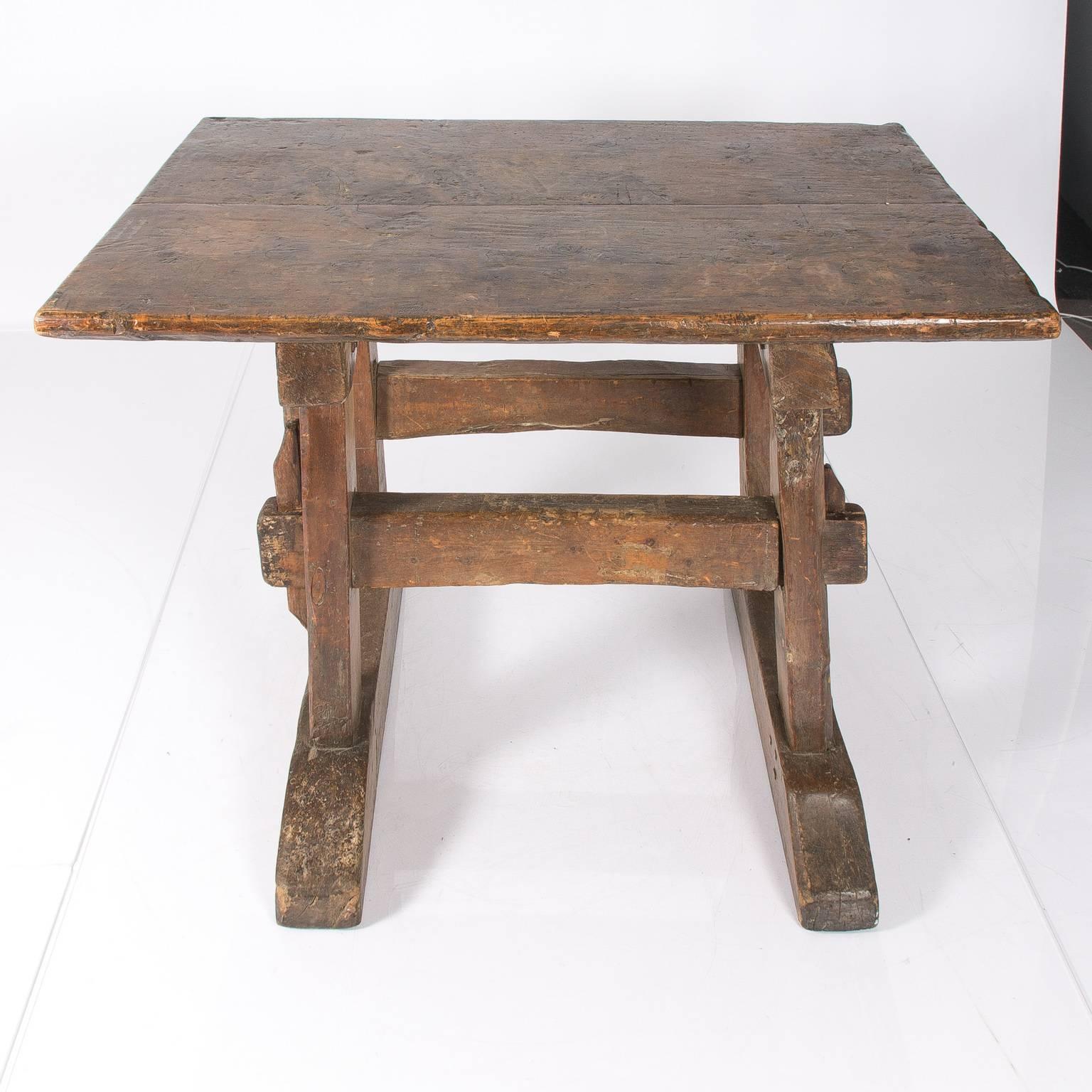 18th Century Italian Walnut Trestle Table 4