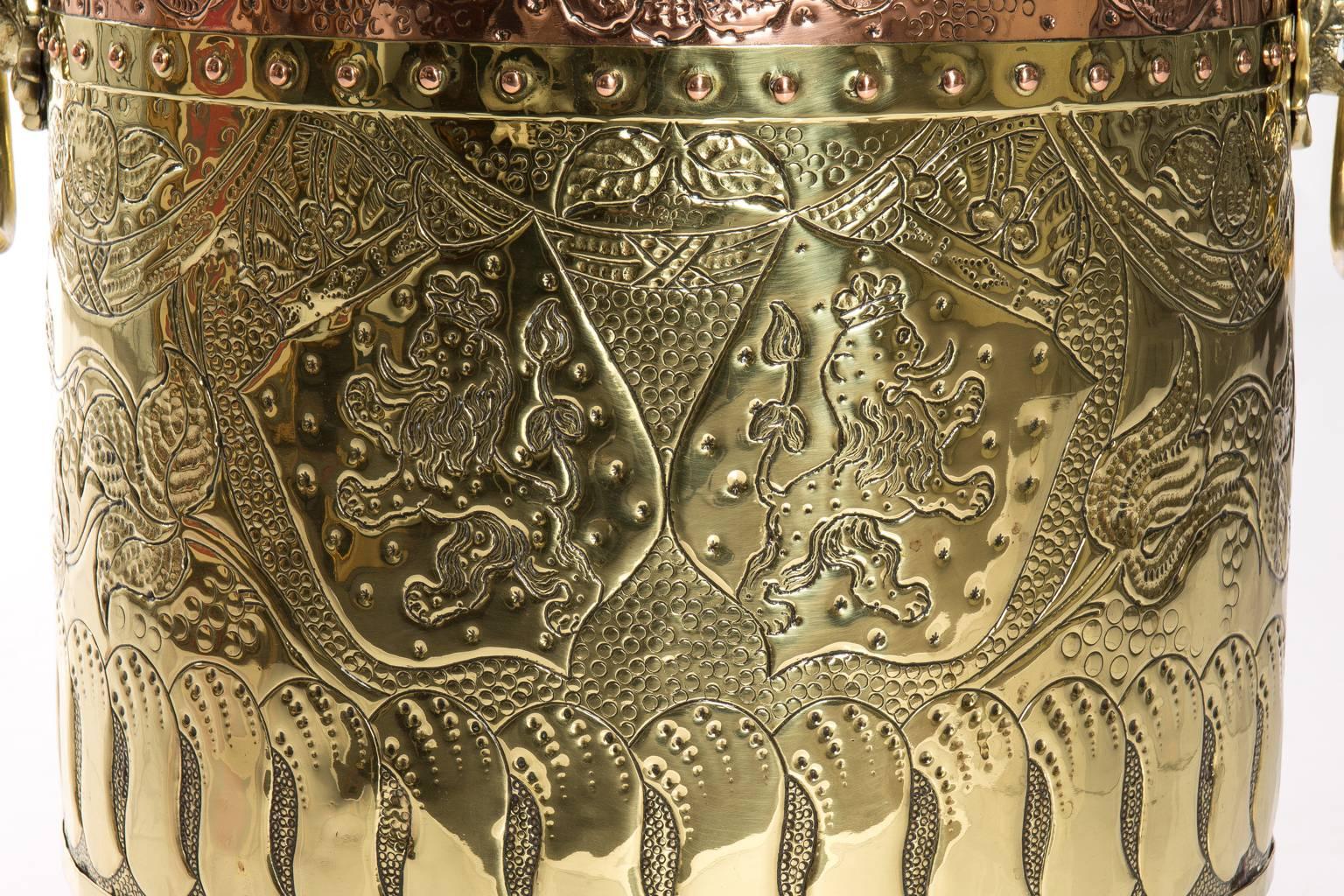 19th Century Brass and Copper Planter 6