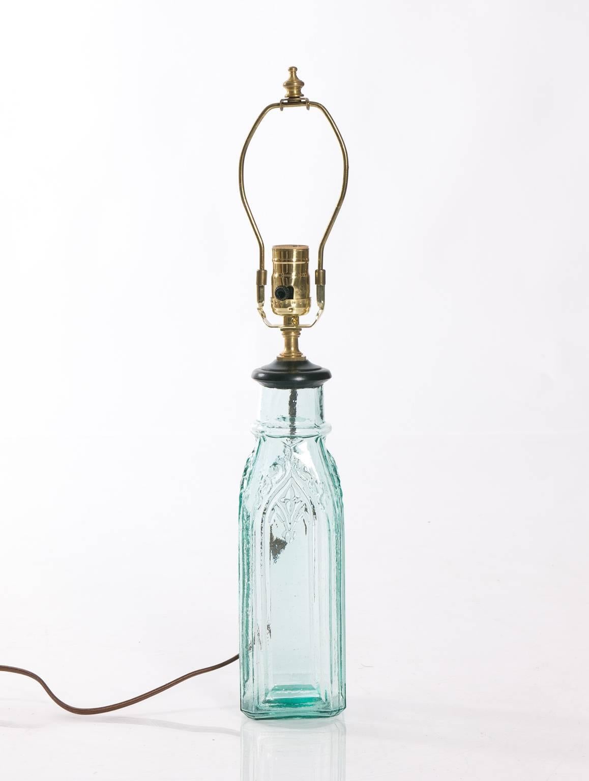 Pair of 19th Century Pickle Jars Made into Lamps In Excellent Condition In Stamford, CT