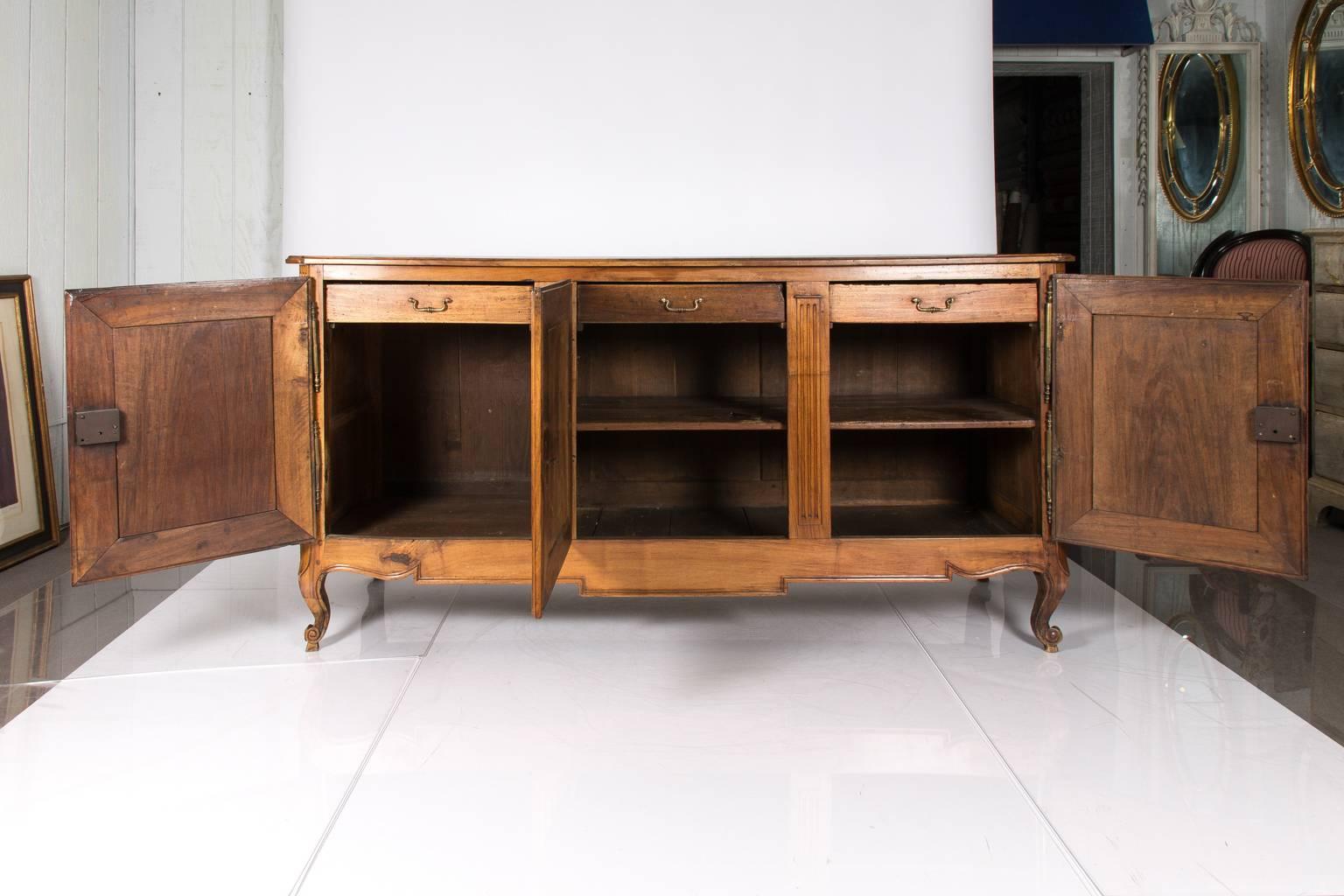 French Provincial Early 20th Century French Three-Door Buffet For Sale