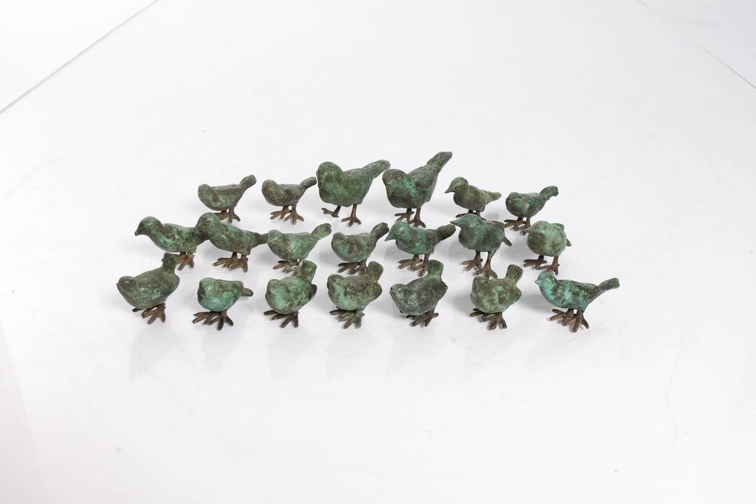 20th Century Ilana Goor Bronze Cast Freestanding Bird Sculptures