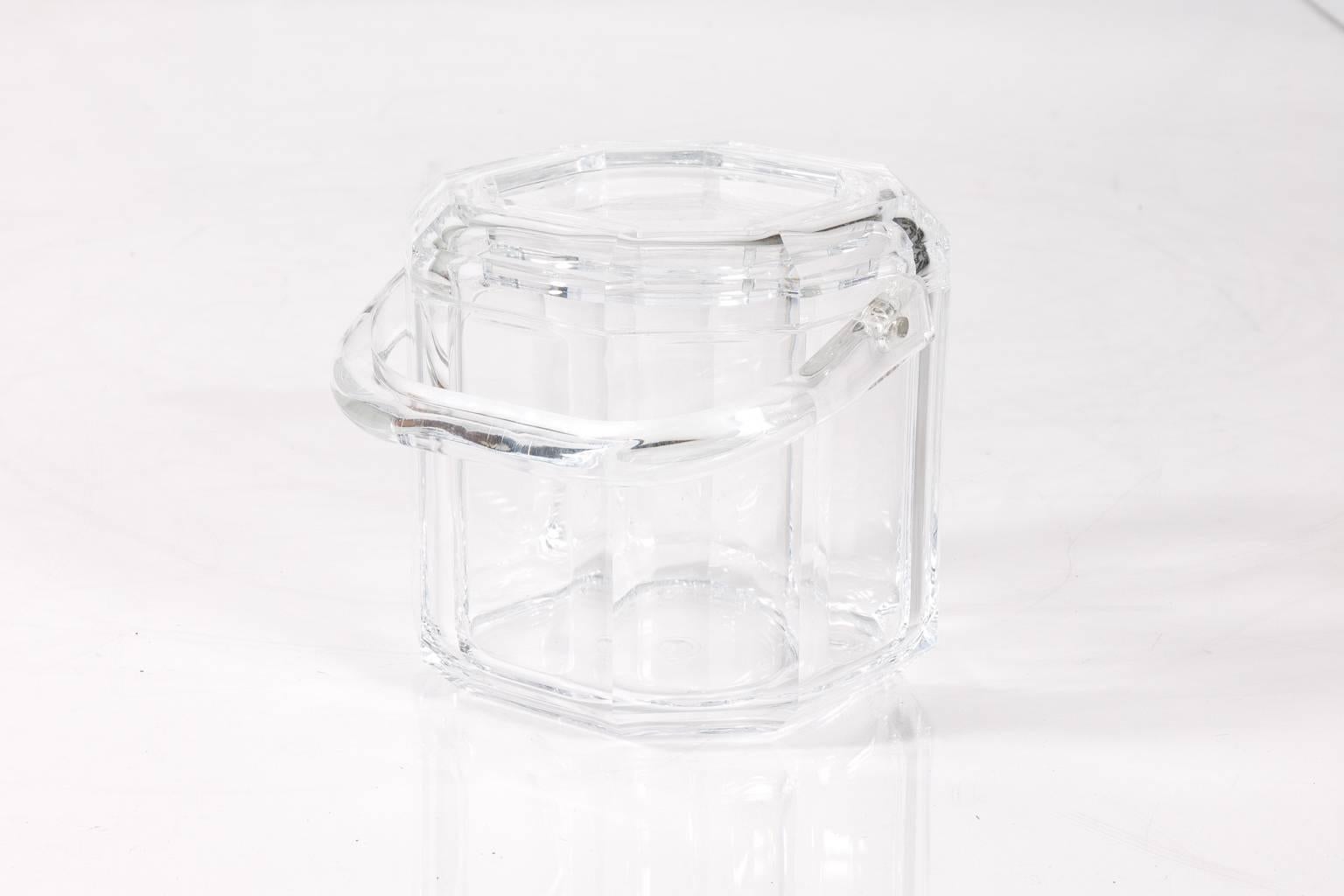 20th Century Vintage Lucite Ice Bucket For Sale