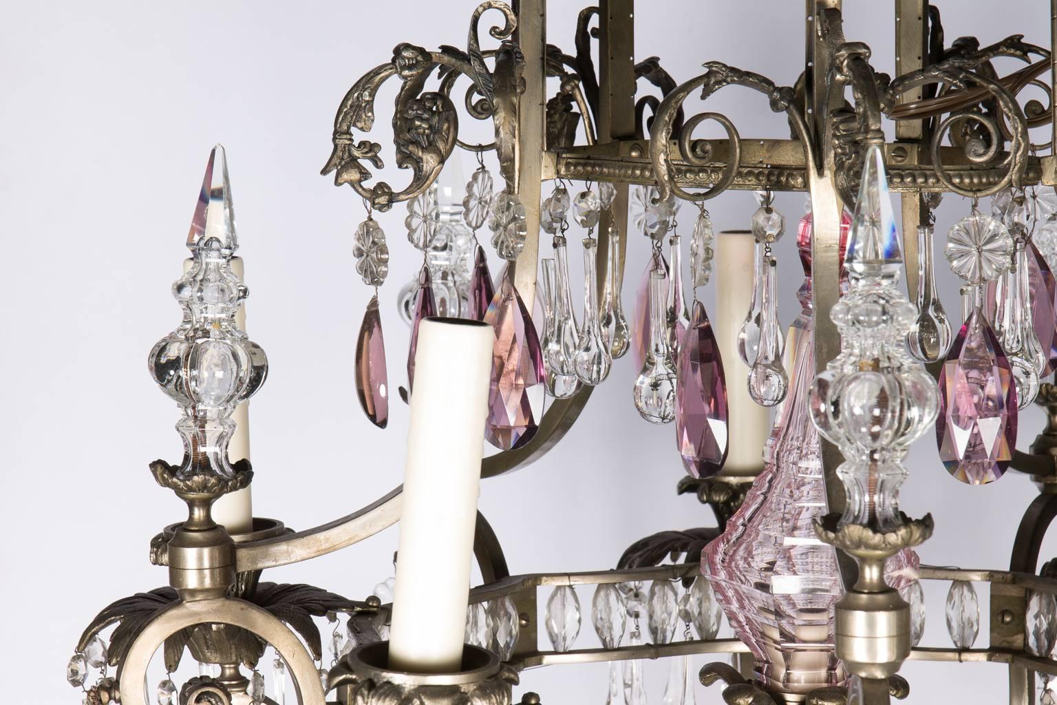 Louis XVI Style Six-Light Crystal Chandelier 1