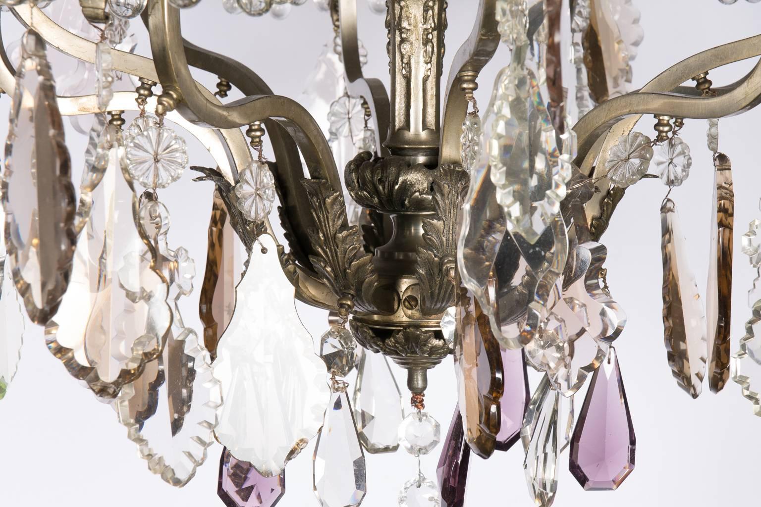 Louis XVI Style Six-Light Crystal Chandelier 2