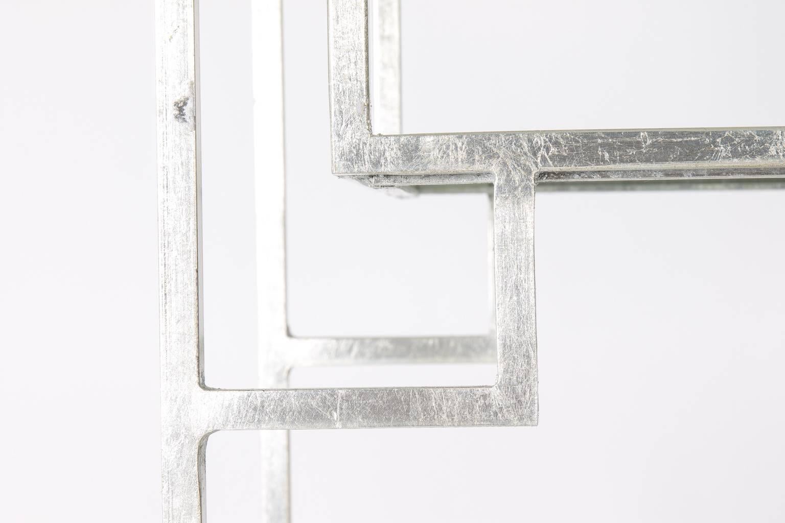 Modern Silver Leaf Glass Étagère 2