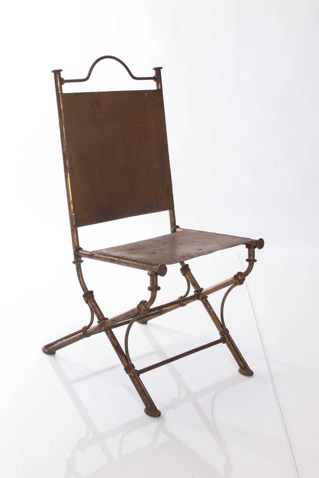 20th Century Faux Bamboo Garden Chairs