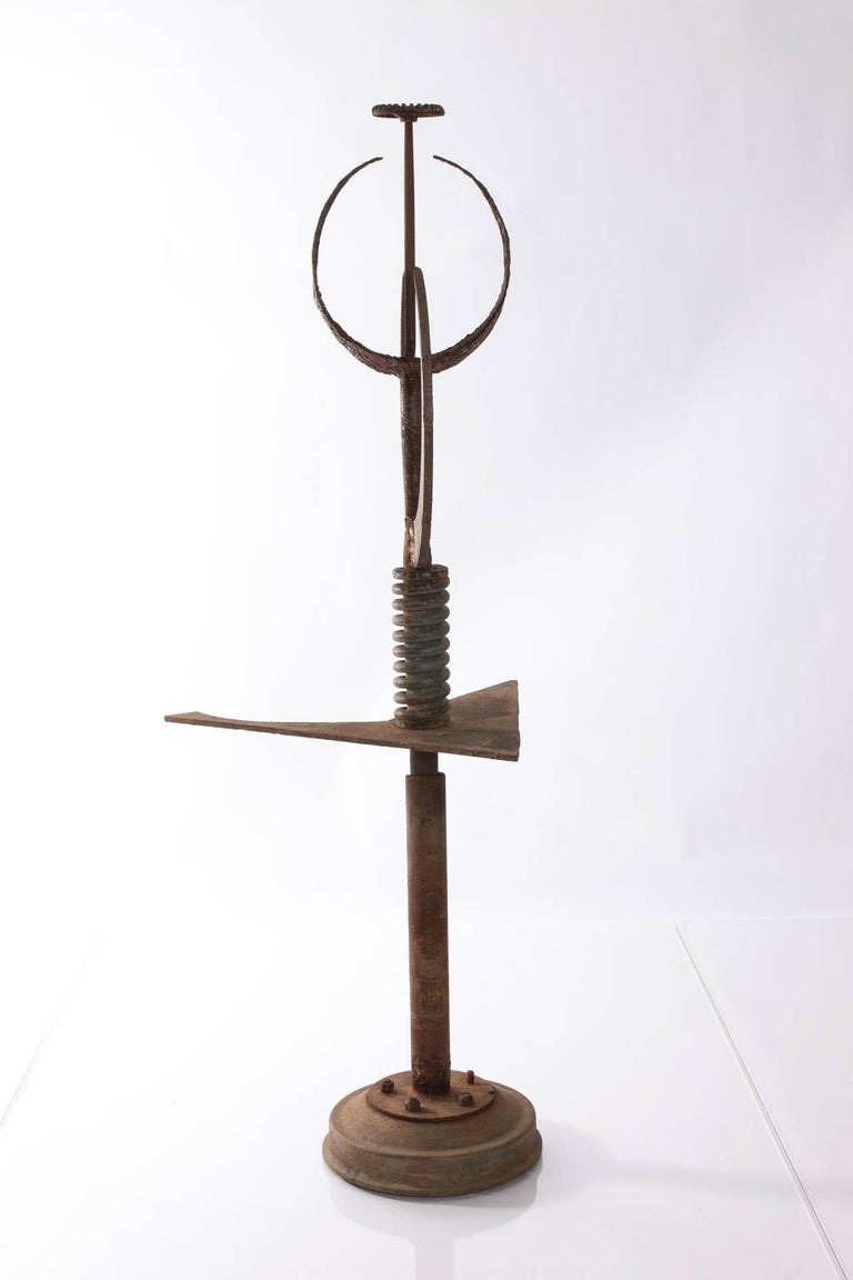 MidCentury Iron Garden Sculpture For Sale at 1stDibs