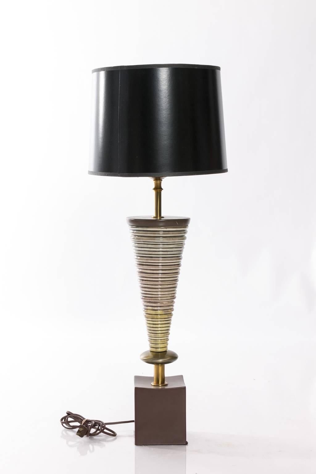 Mid-Century Modern Mid-Century Lamps with Glazed Ceramic Body