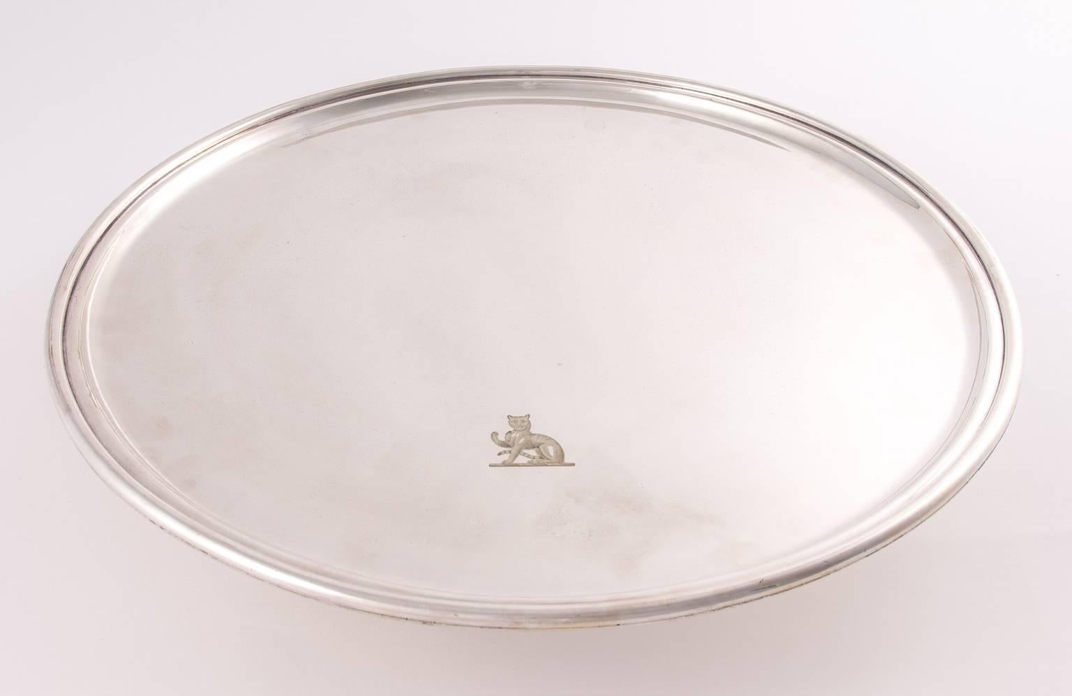 Early 20th century silver plate Lazy Susan.
 
