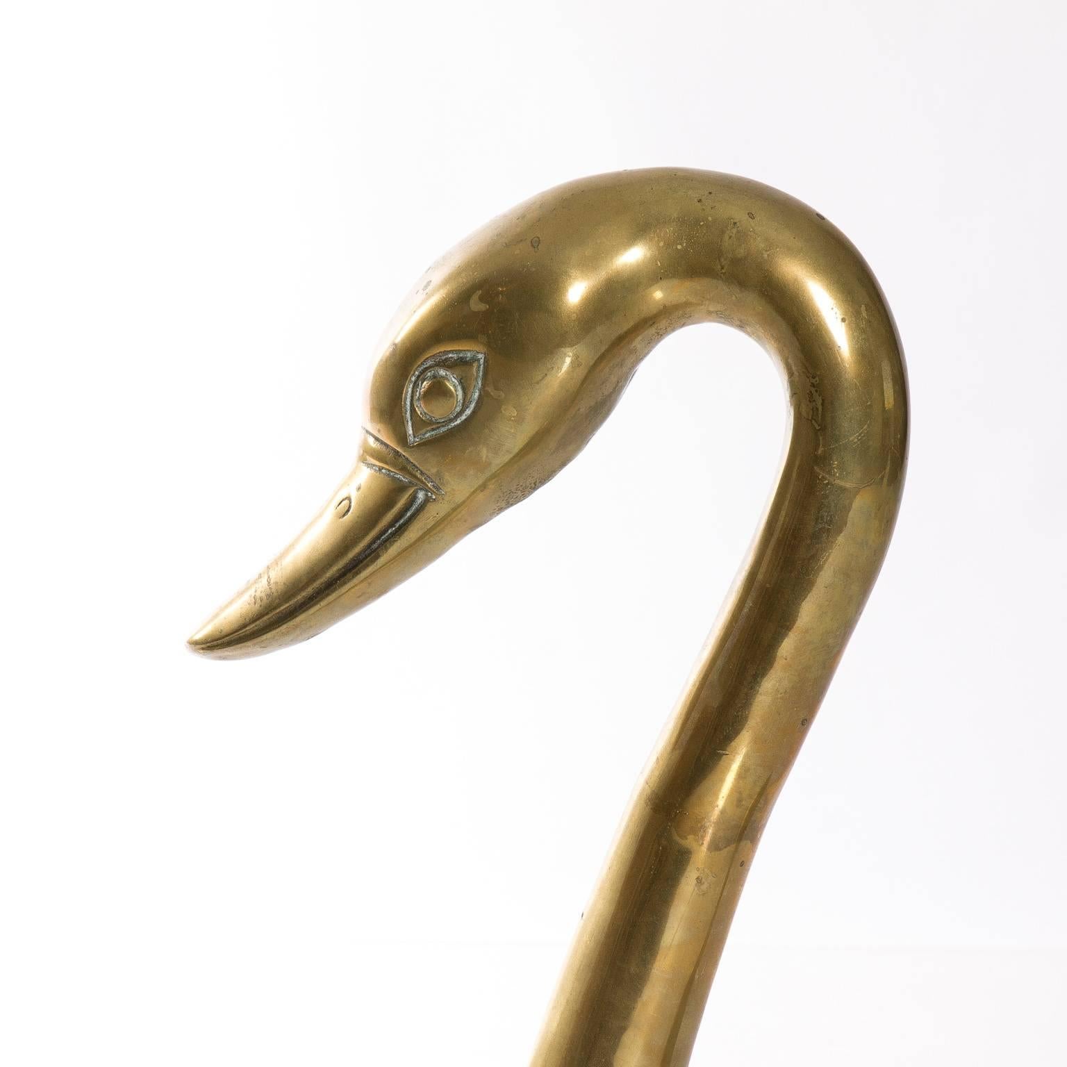 brass geese pair