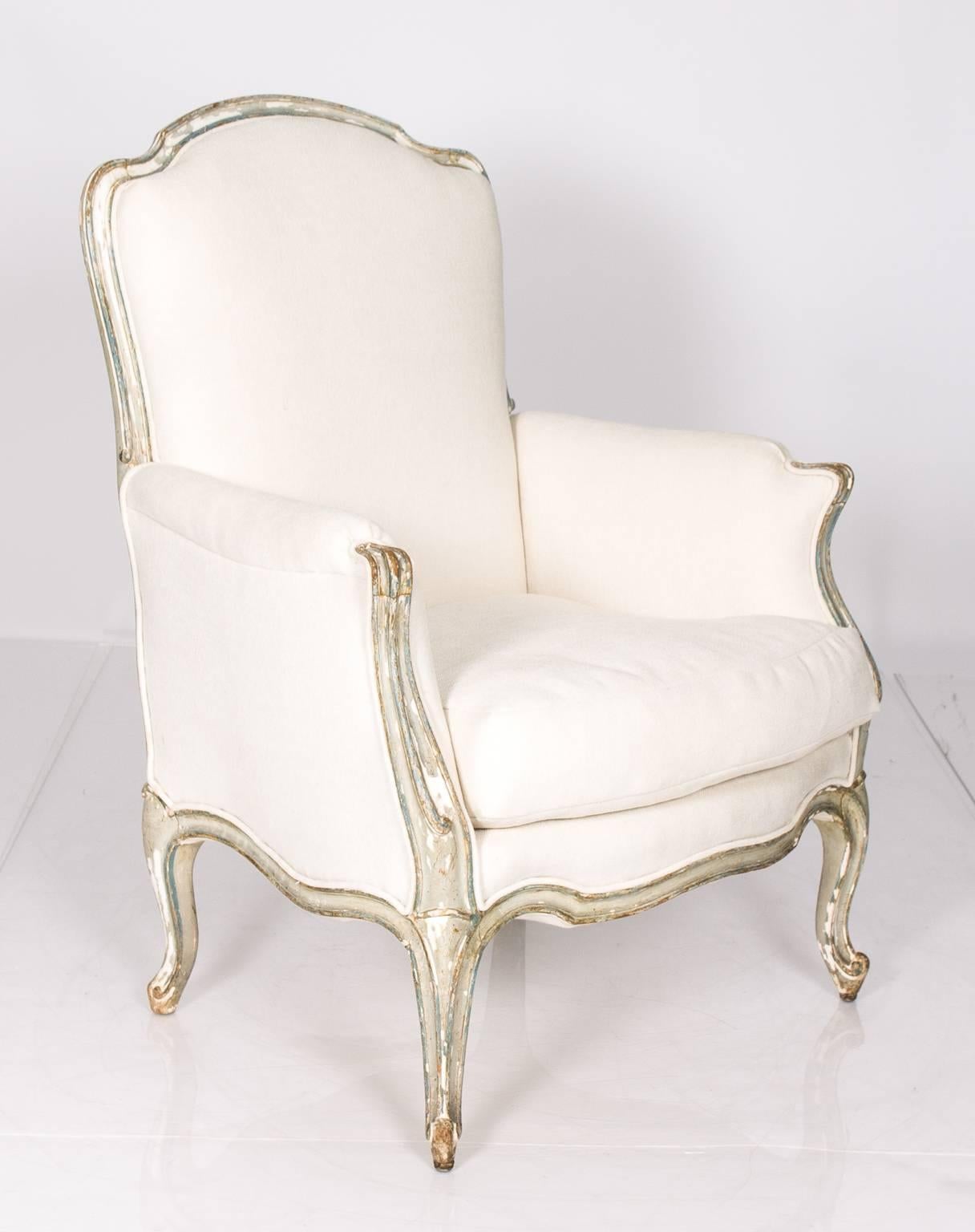 Pair of 19th Century Italian Bergère Chairs In Good Condition In Stamford, CT