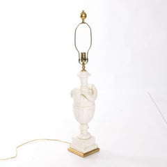 Pair of Neoclassical Marble Lamps