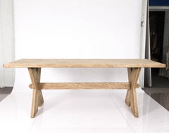 Scrub Oak Trestle Dining Table
