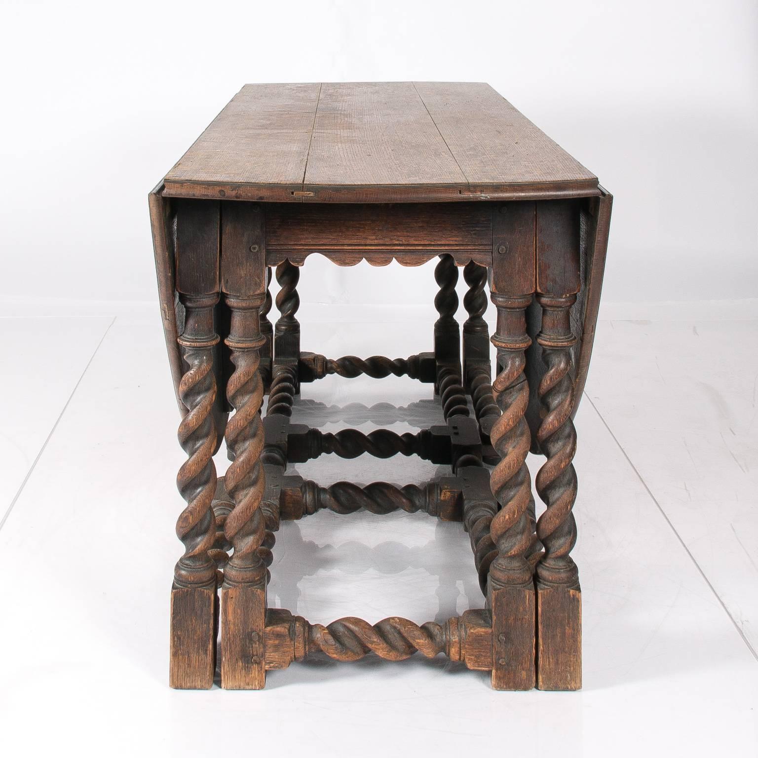 19th Century Jacobean Gate Leg Table 3
