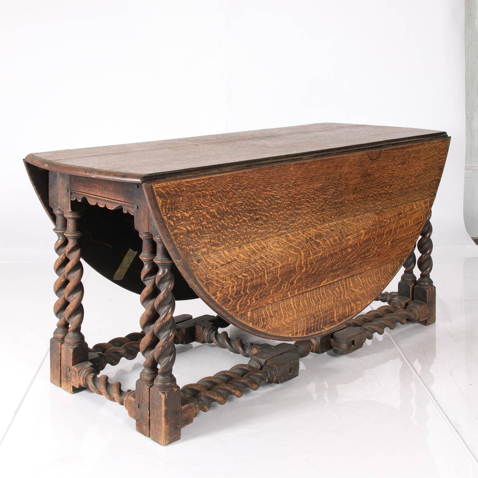 19th Century Jacobean Gate Leg Table 4