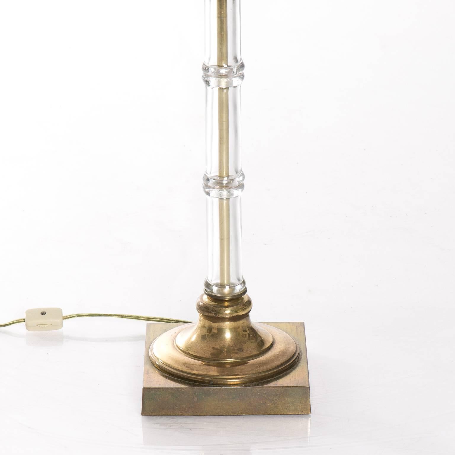 Glass Mid-Century Modern Chapman Palm Tree Lamp