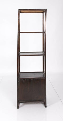 Four-Tier Etageres with Cabinent