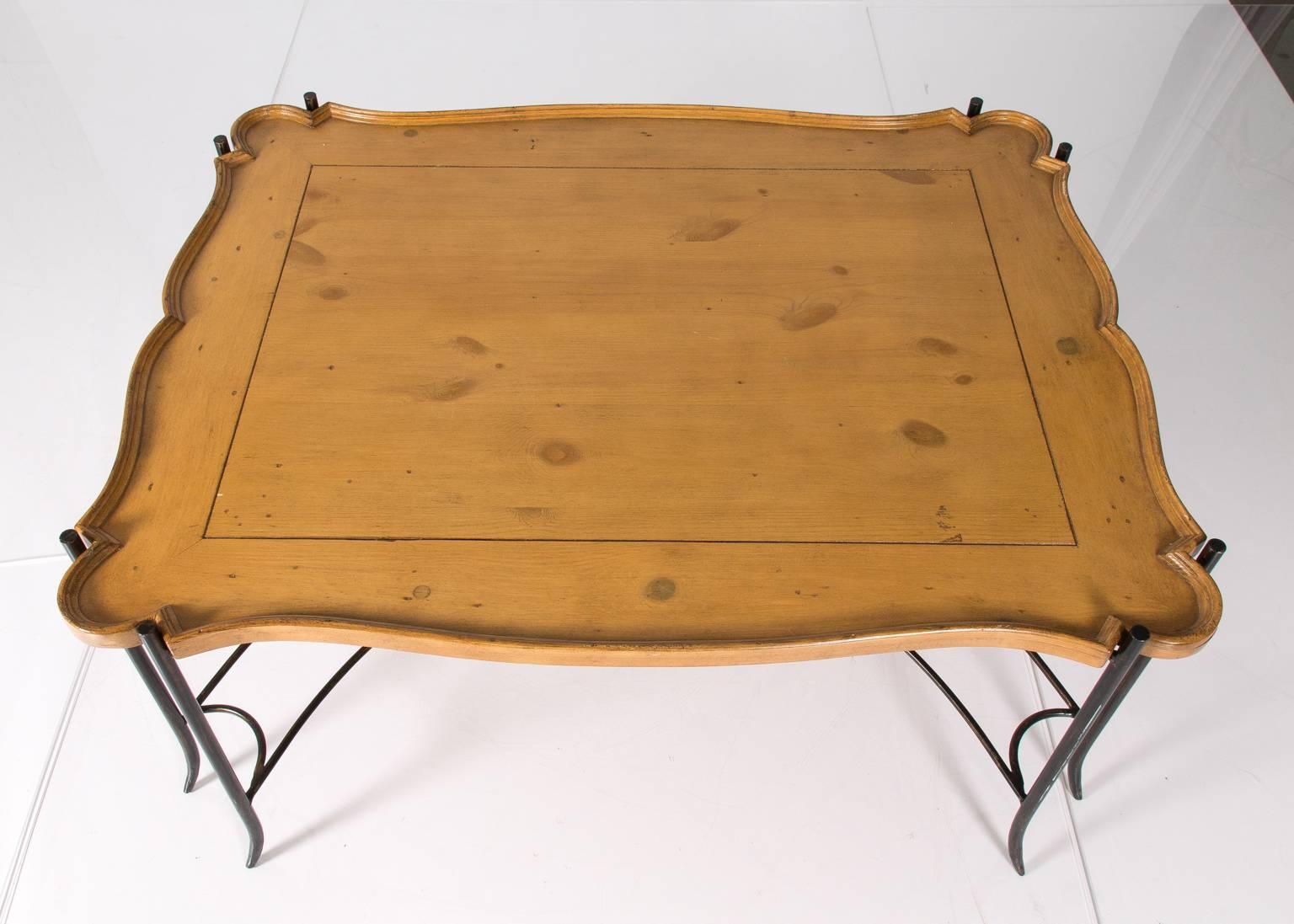 Iron Base Table with Tray 2