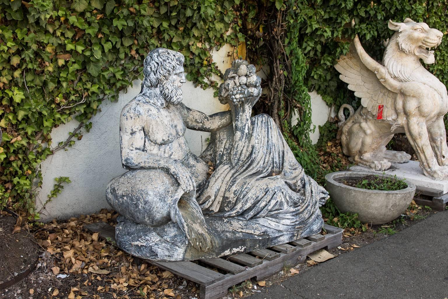 20th Century Cement Fountain of Reclining Achelous For Sale