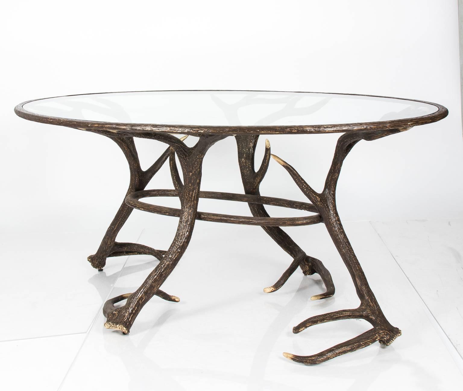 Metal Faux Deer Antler Table In Good Condition For Sale In Stamford, CT