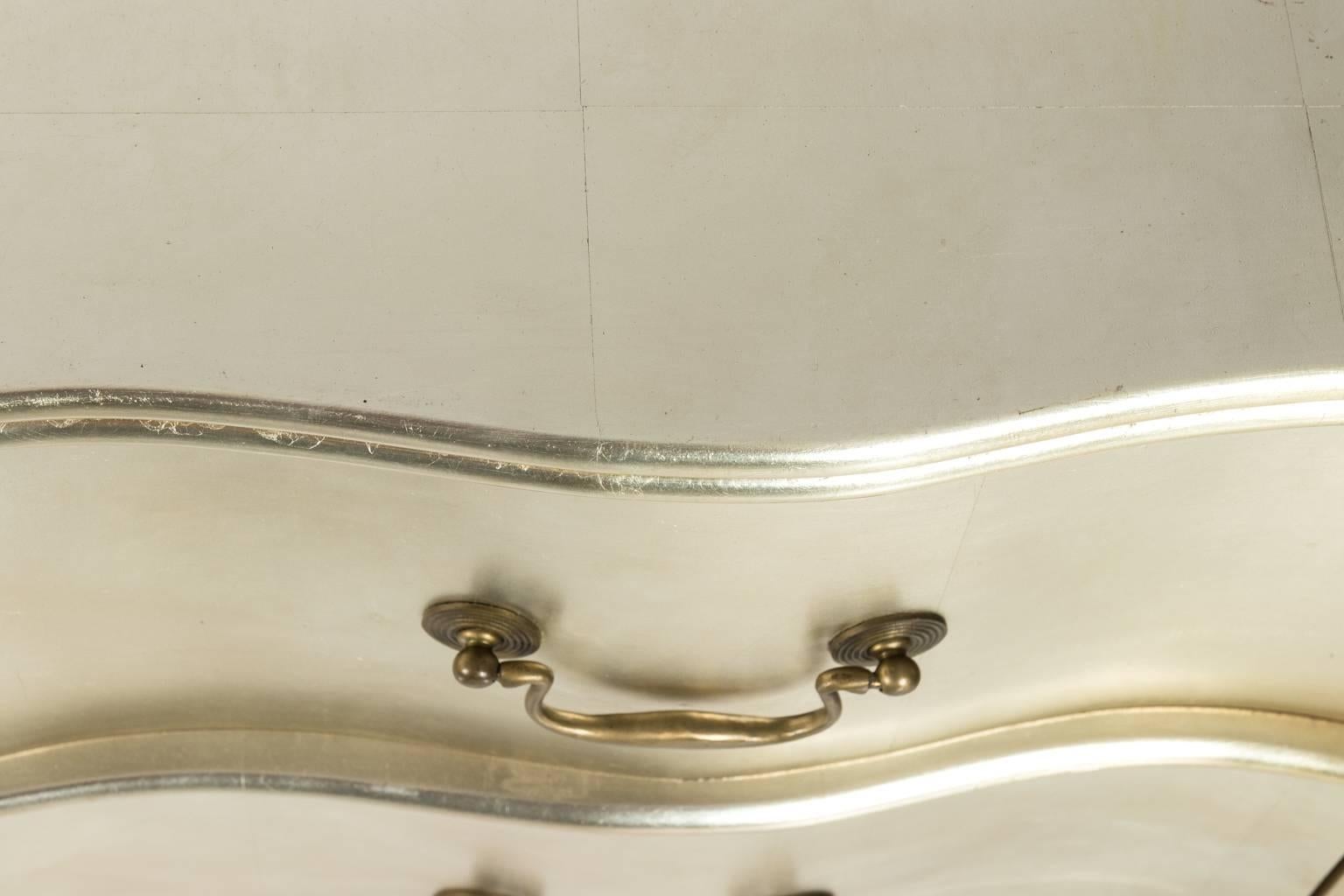 silver leaf chest of drawers
