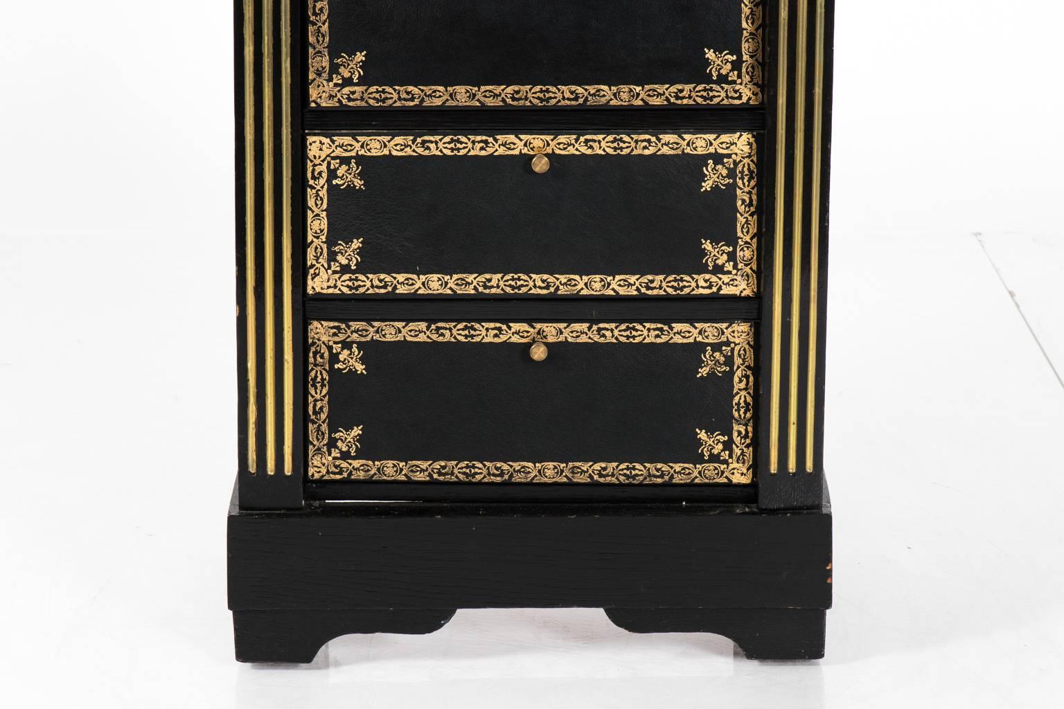 19th Century Black Painted Cartonnier