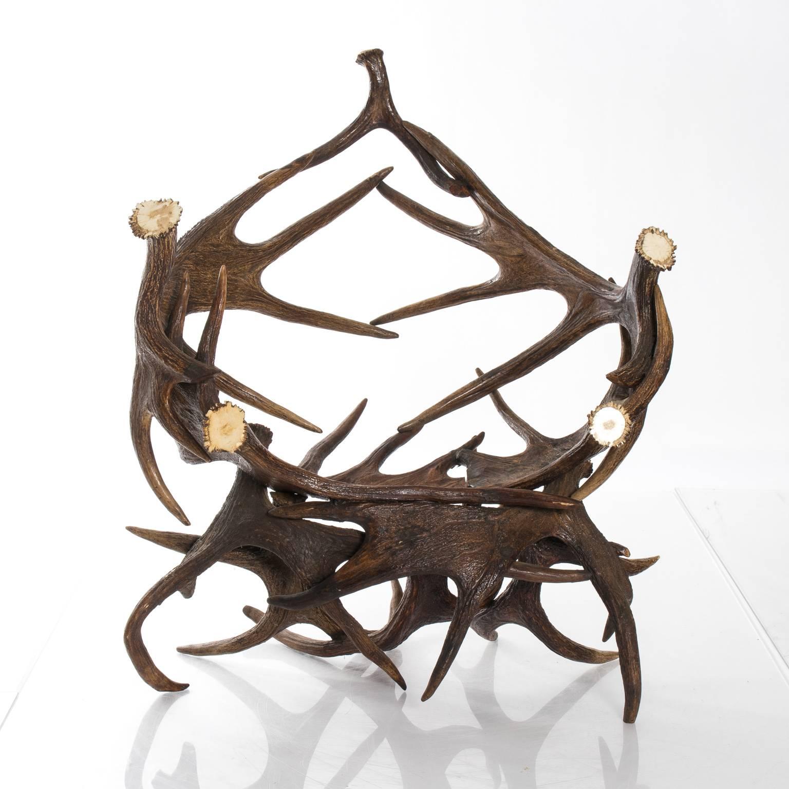 Pair of Antlers Lounge Chairs For Sale 1