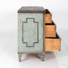 Pair of Blue Gustavian Style Commodes