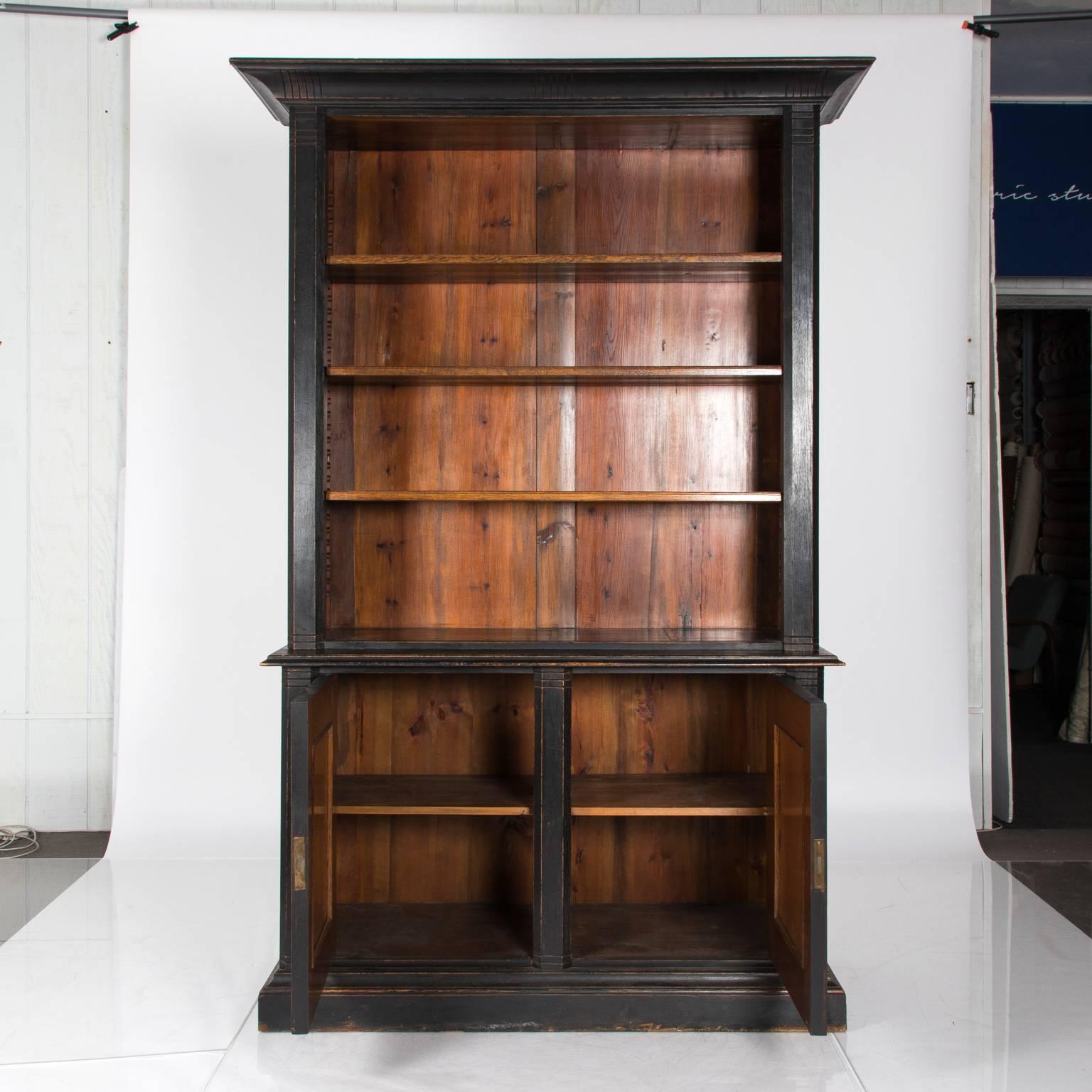 Gustavian Late 19th Century, Ebonized Bookcase