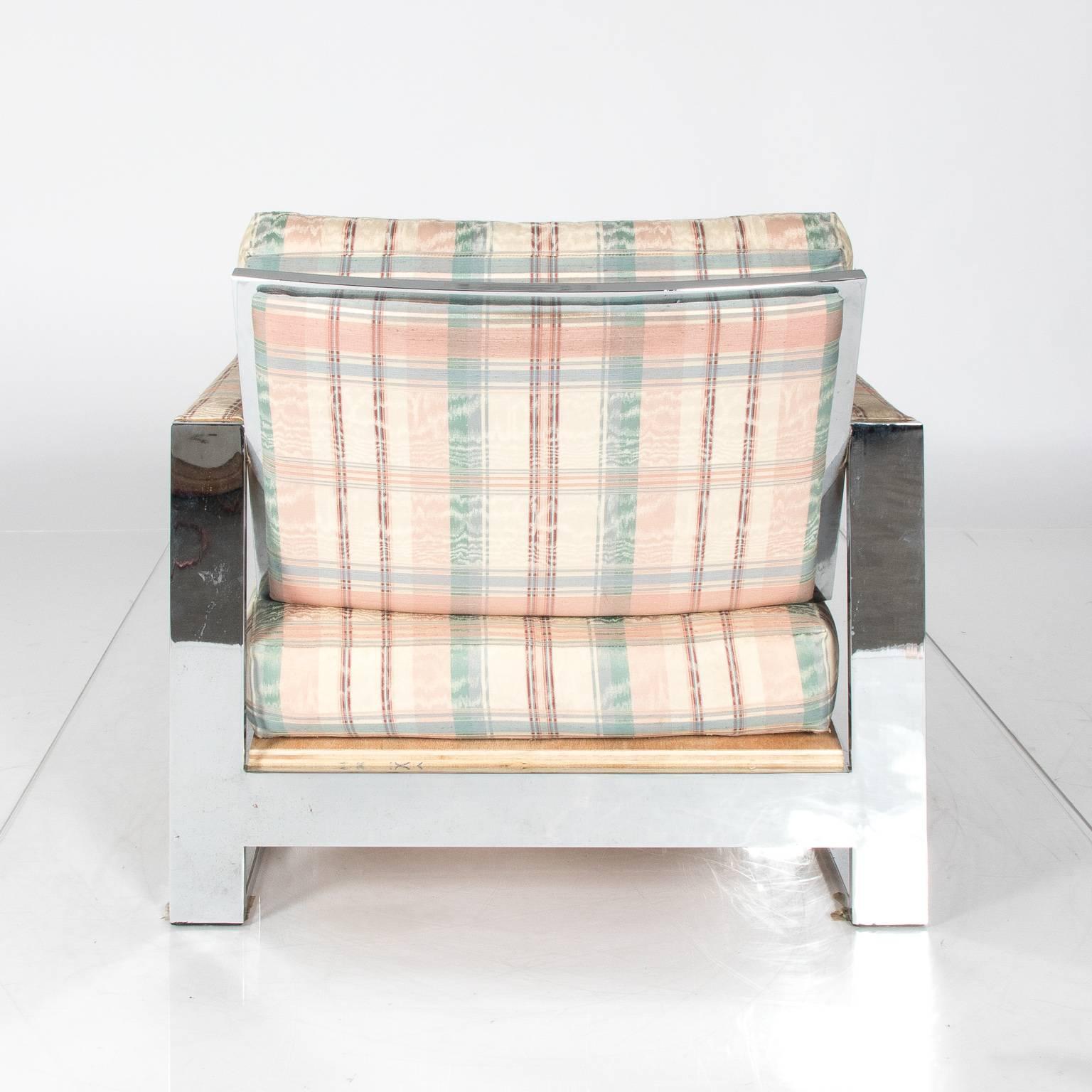 20th Century Pair of Milo Baughman Cube Chairs