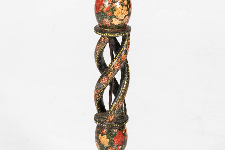 Pair of Kashmiri Candlestick Lamps at 1stDibs