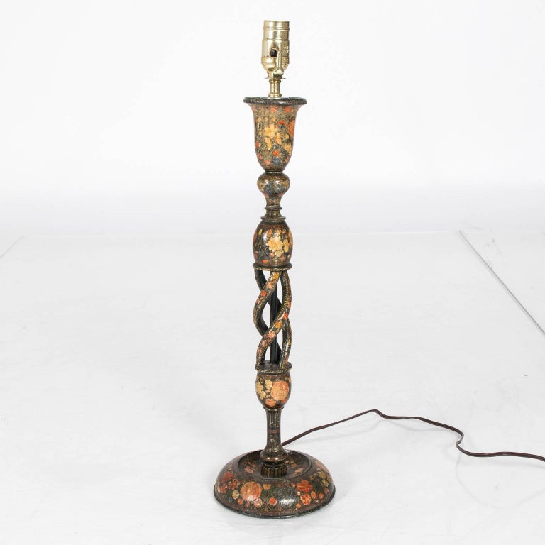 Pair of Kashmiri Candlestick Lamps at 1stDibs