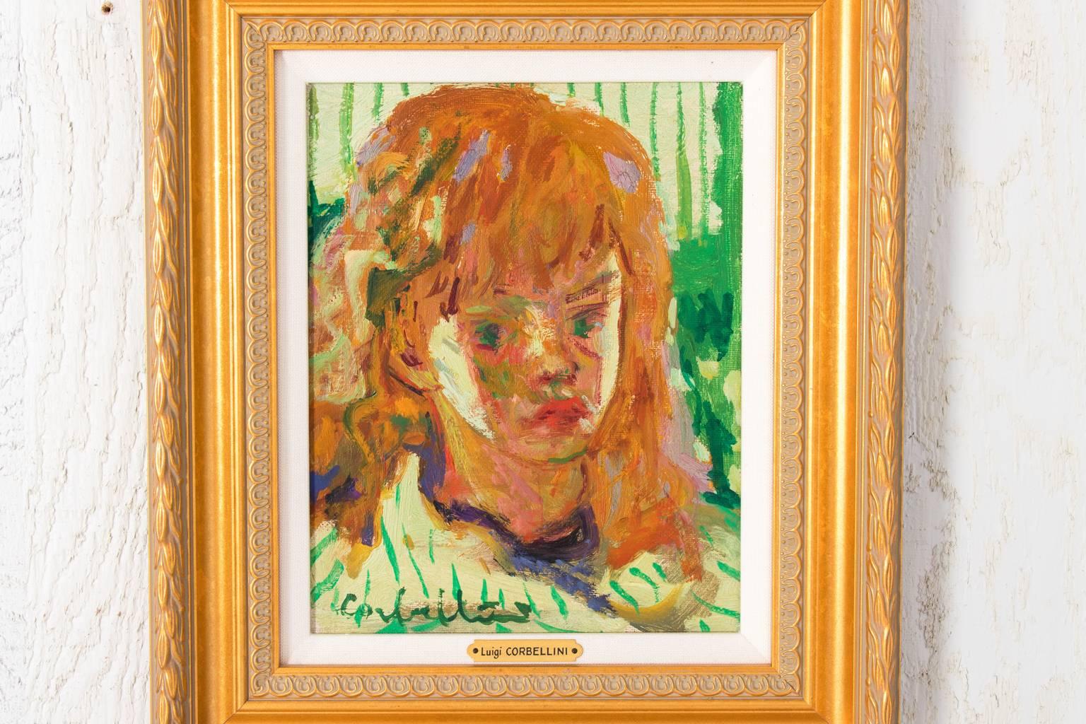 Luigi Corbellini painting entitled "Young Girl."
 