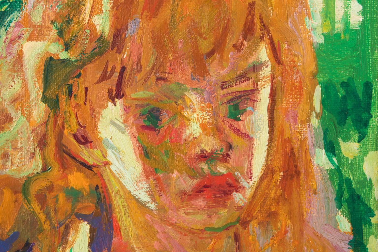 Luigi Corbellini Oil Painting of Young Girl 1