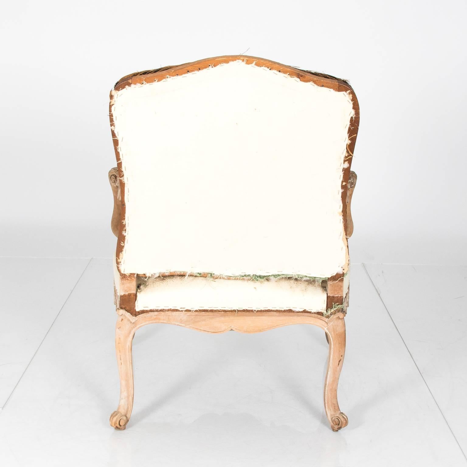 Wood Louis XV Style Open Armchairs For Sale